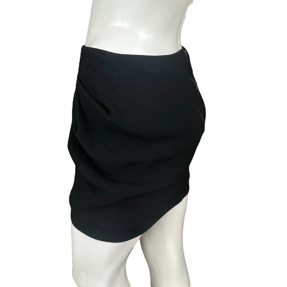 Vanessa Bruno Black Mini Bubble Skirt Zip Up Back Size US 2/XS FR 34